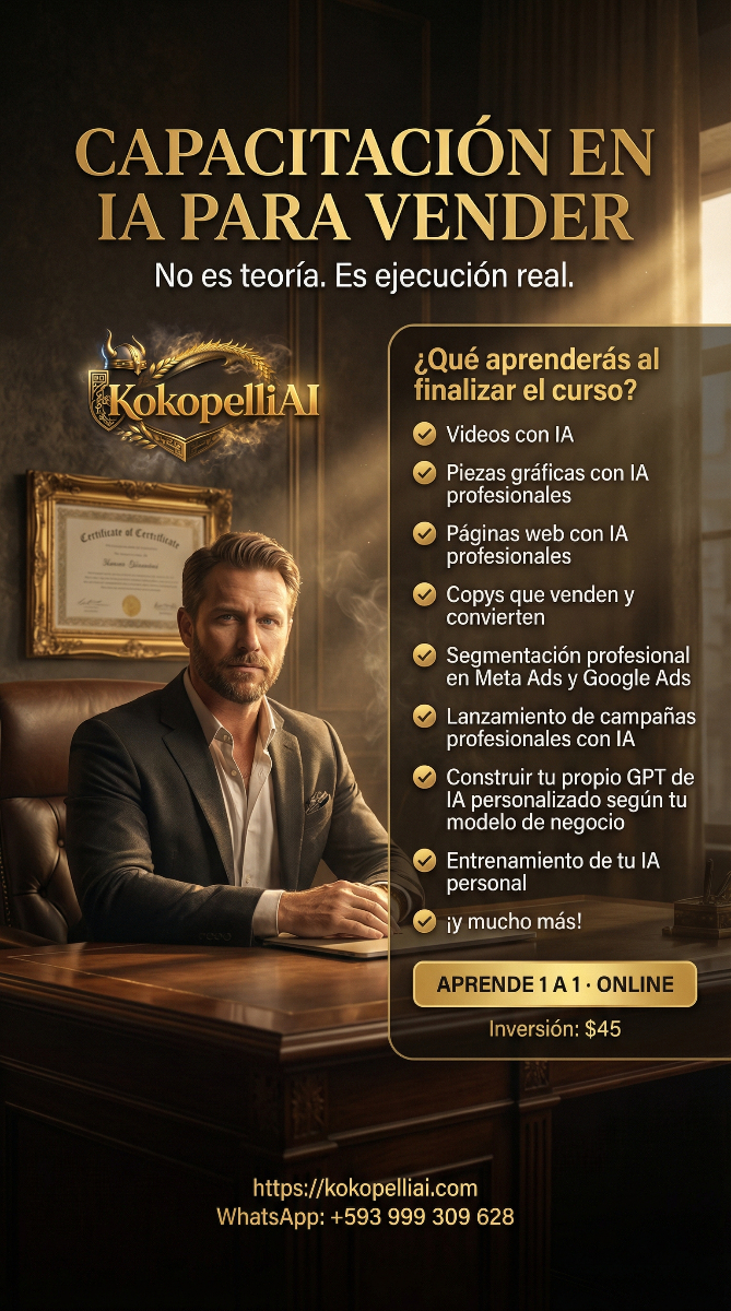 Capacitación IA para Vender 1 a 1 - KokopelliAI