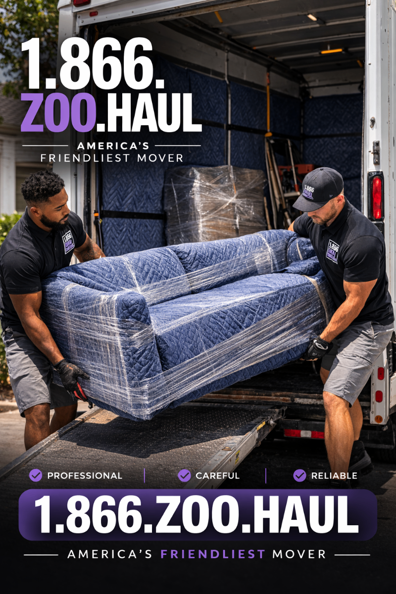 Zoo Haul crew carrying furniture