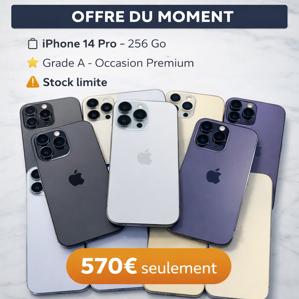 iPhone 14 Pro 256 Go Grade A - Offre spéciale 570€