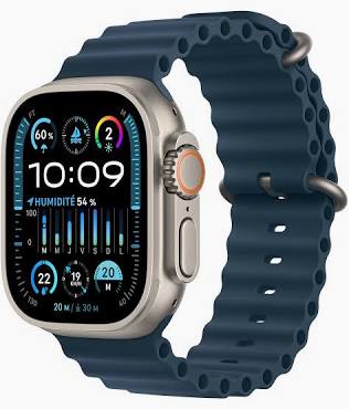 Apple Watch Ultra 2 49mm Natural Titanium – Navy Ocean Band neuf Paris 18