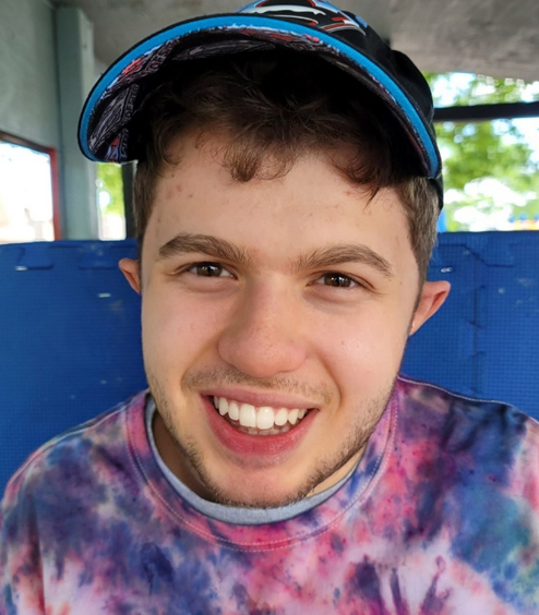 Special needs children enjoying train ride
