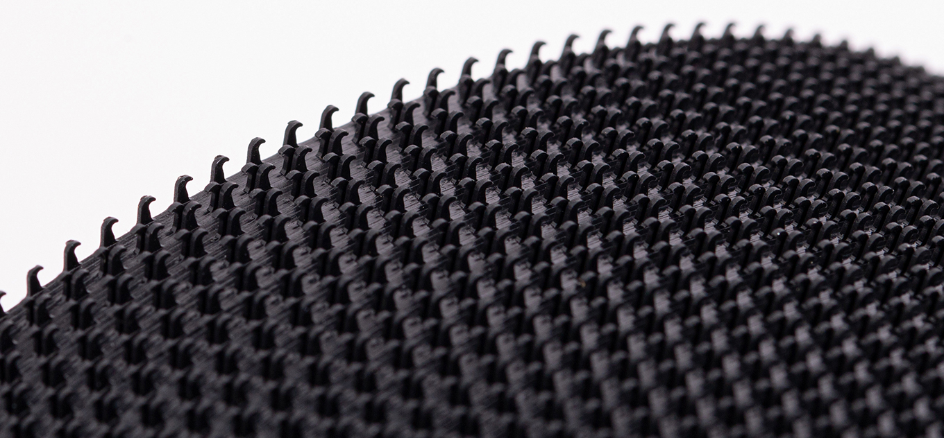 双排勾魔术贴钩齿结构微距特写