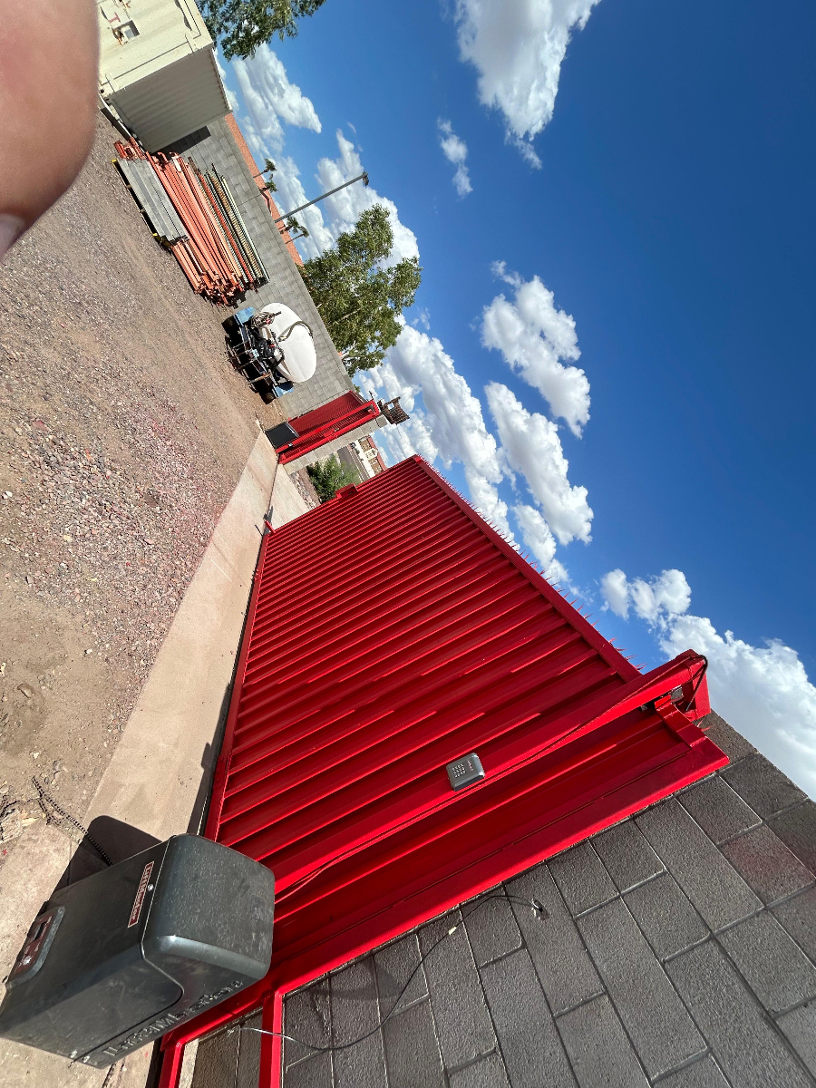 Red Garage Door Installation