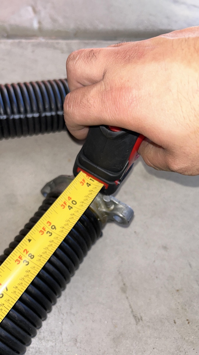 Garage Door Spring Measurement