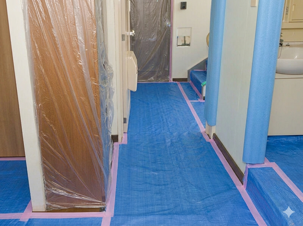 スリッパ持参・徹底養生