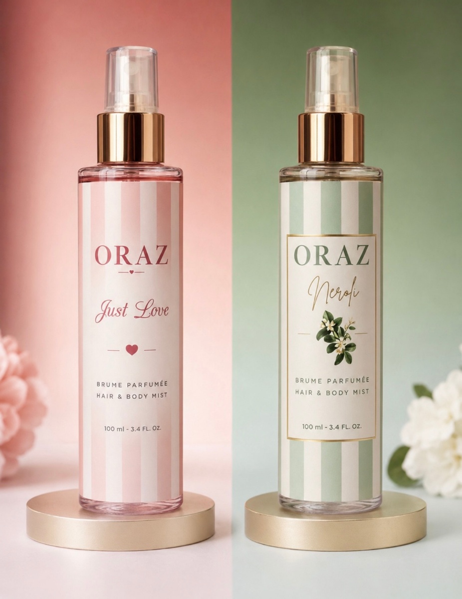 Nouveau Packaging Brumes ORAZ - Just Love & Neroli