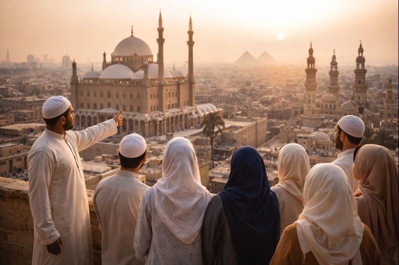 Students studying in Cairo