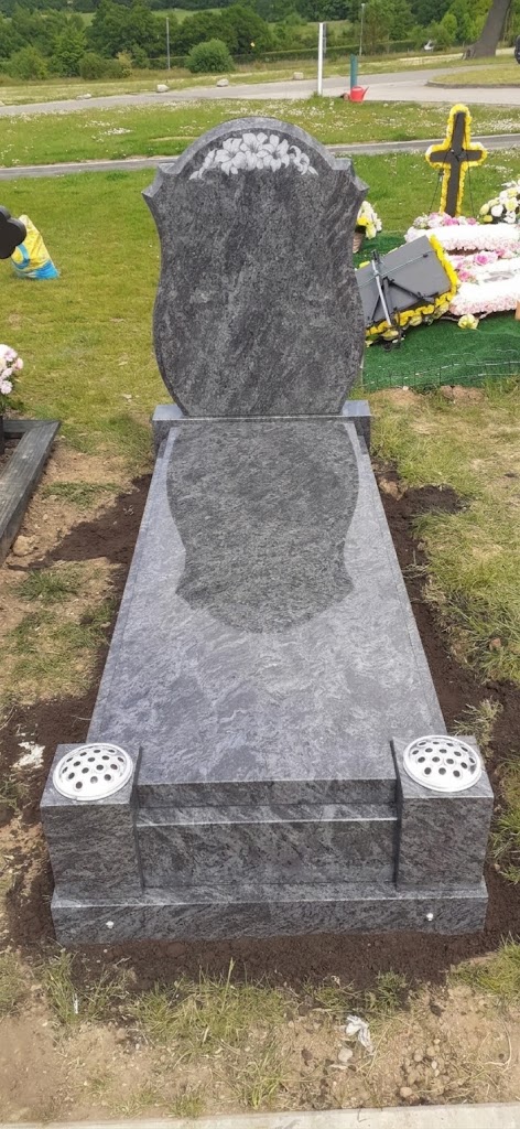 Modern Black Granite Memorial