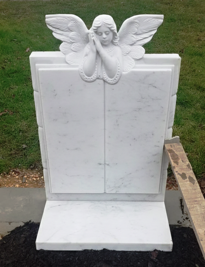 Double White Marble Memorial