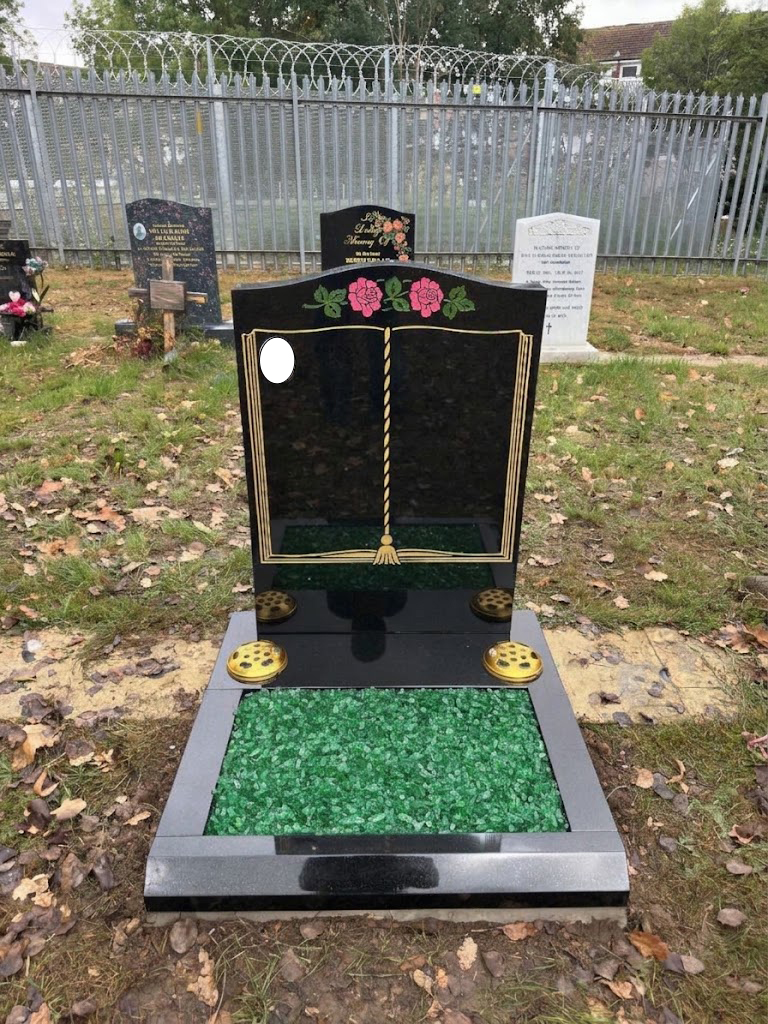 Black Granite Cross Memorial