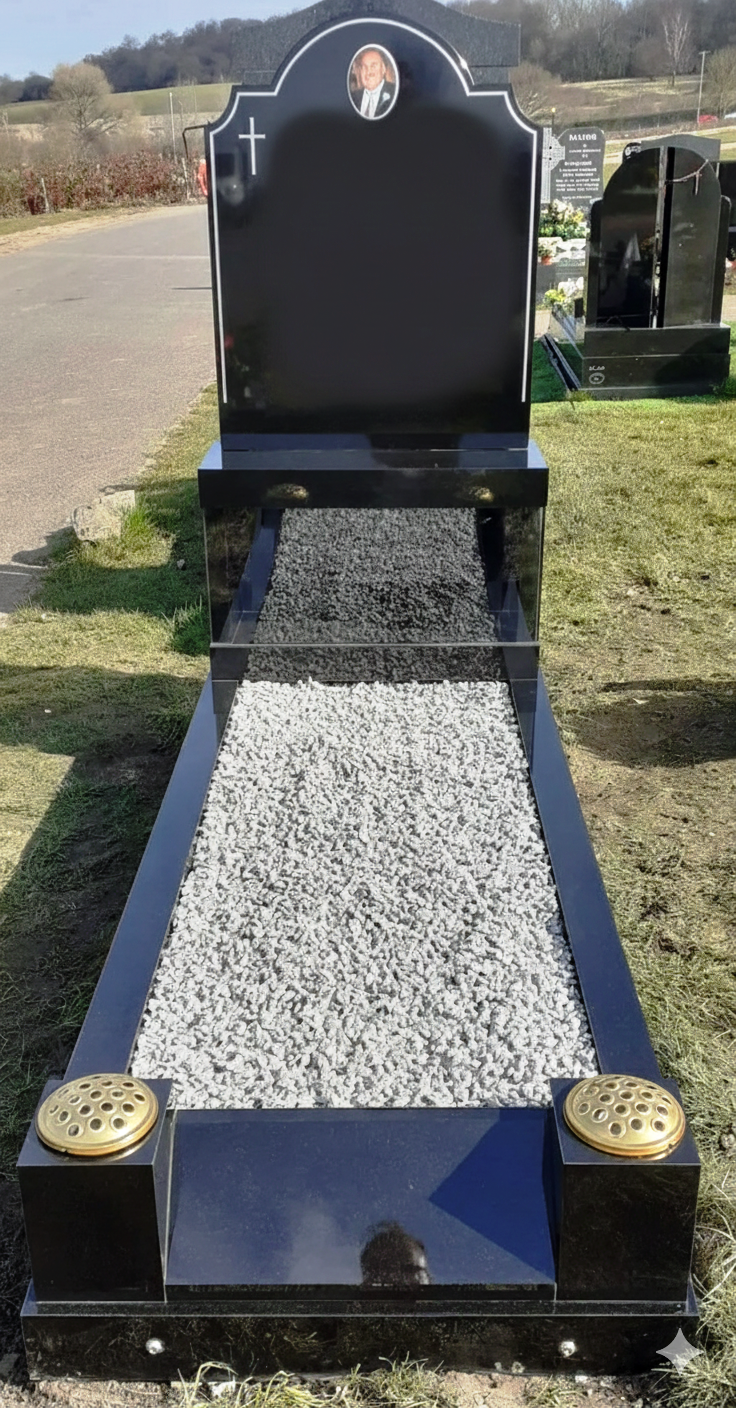 White Marble Cross Monument