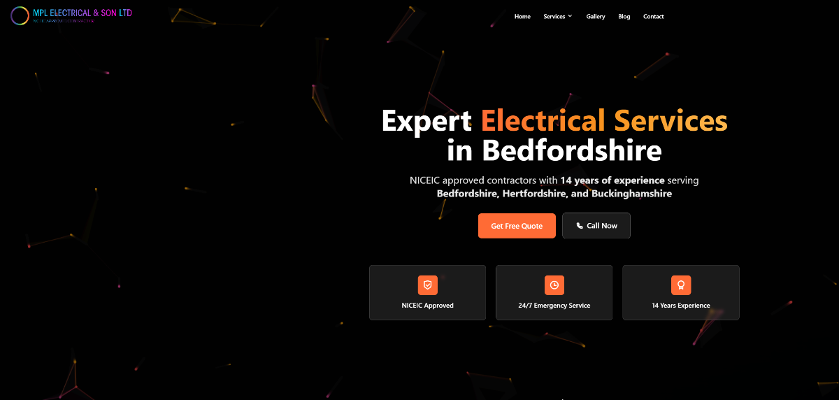 MPL Electrical & Son Website