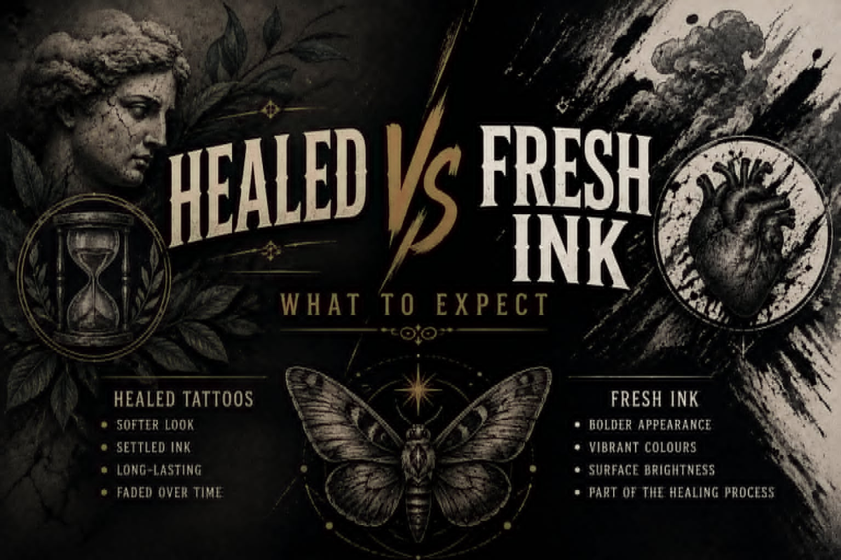 Healed Tattoos vs Fresh Ink: What to Expect