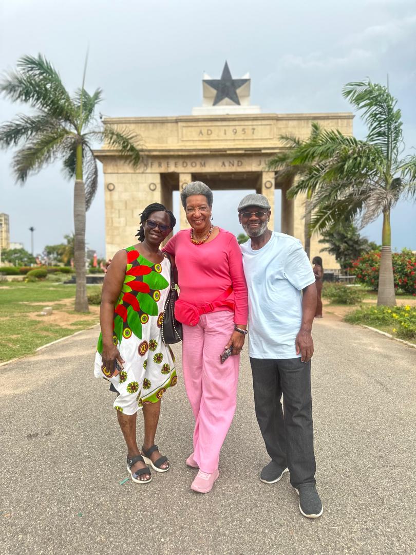 Tour group exploring Ghana