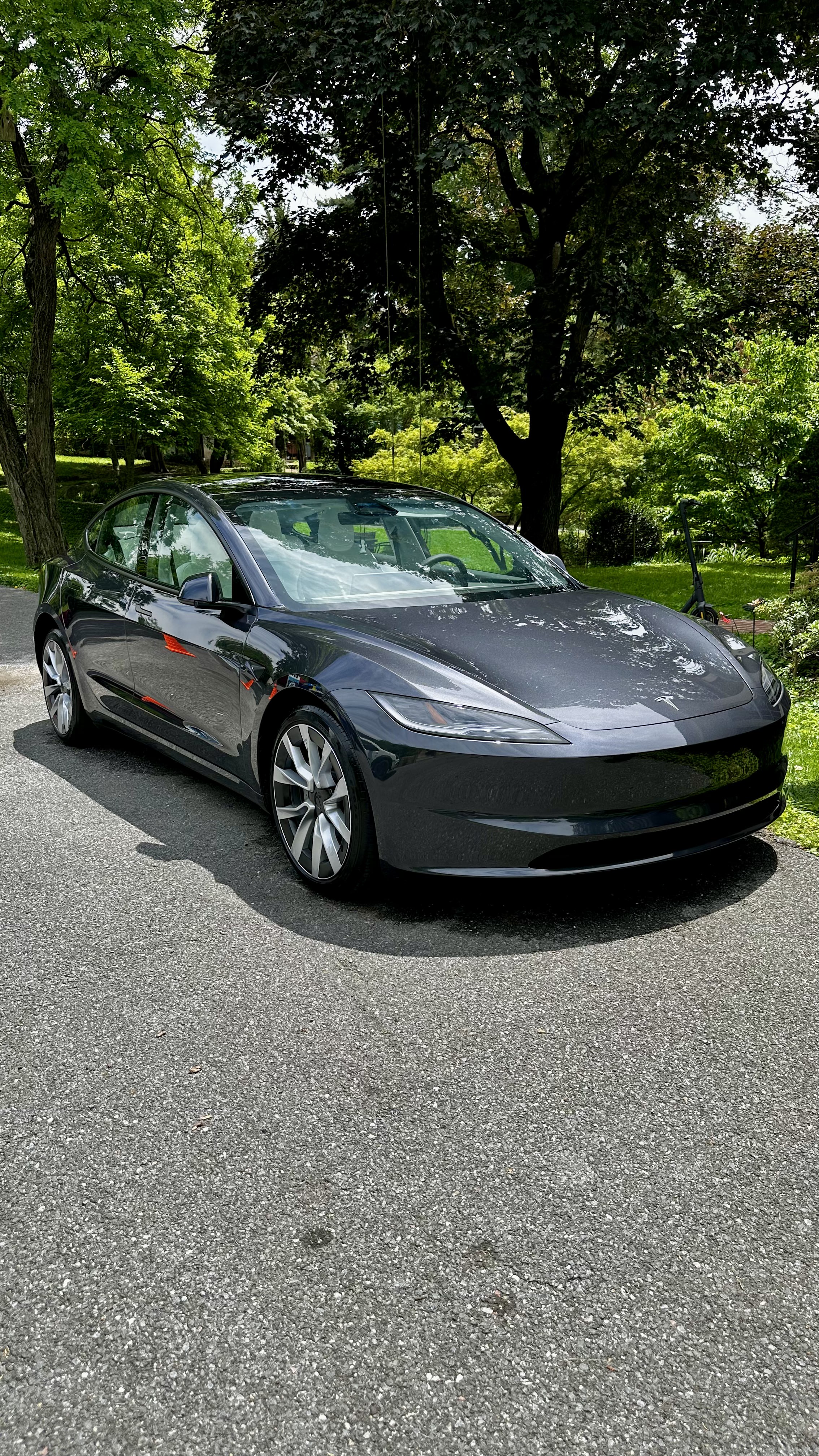 2025 Tesla Model 3 ceramic coating project showing flawless finish and mirror-like shine in Glen Burnie Maryland