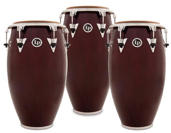 LP Salsa Congas in Wine Red Finish