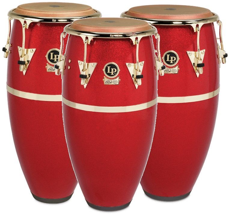 LP Galaxy Fiberglass Fausto Cuevas III Arena Red Congas