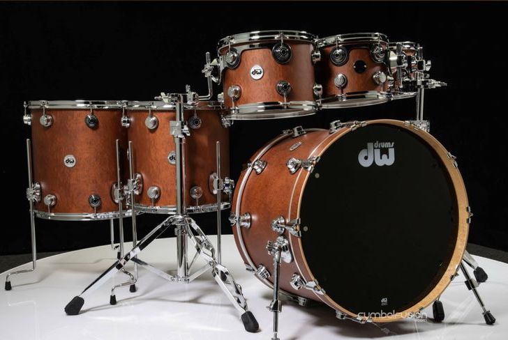 DW Collectors Exotic Satin Tobacco W/Teardrop Maple