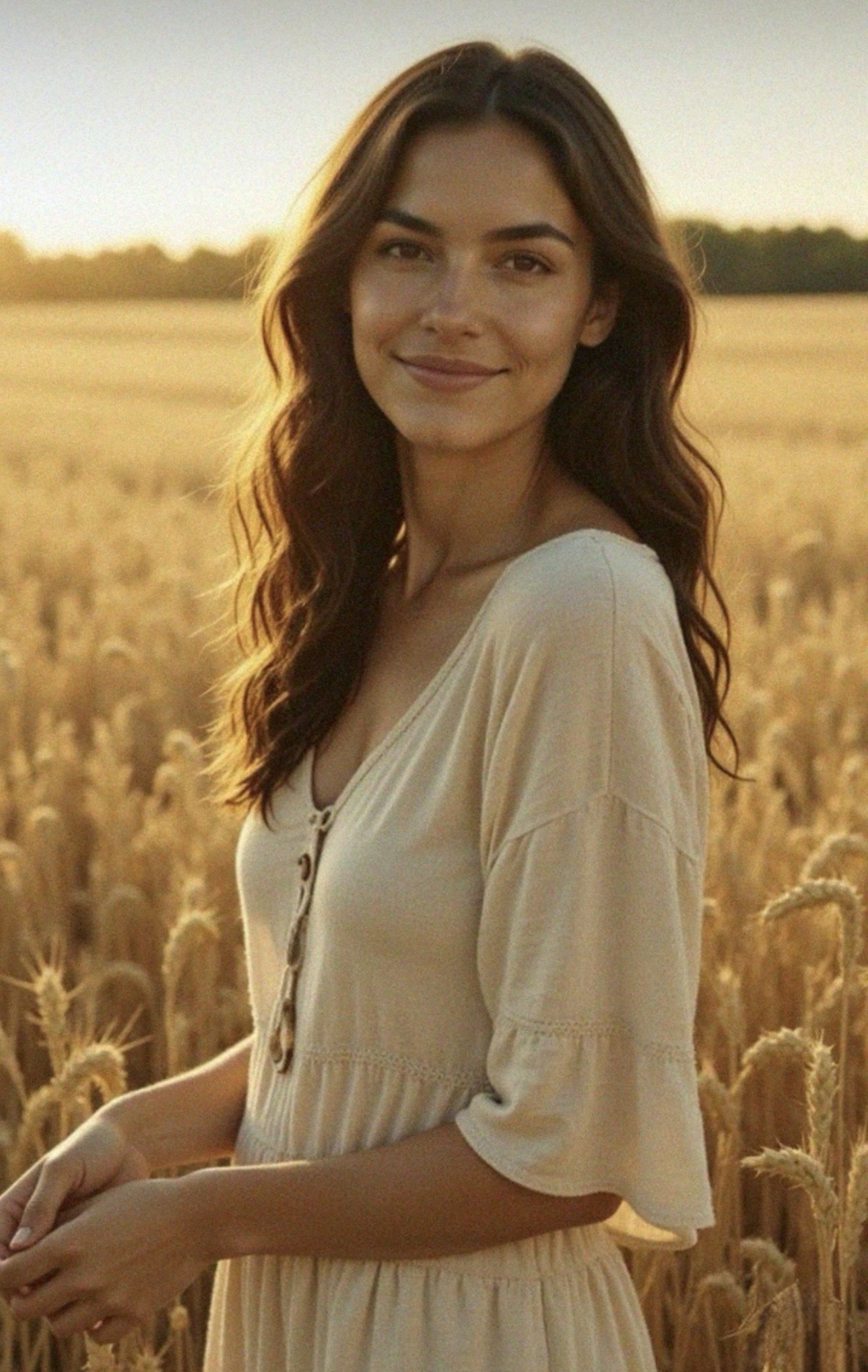 Indie Kila misty field portrait