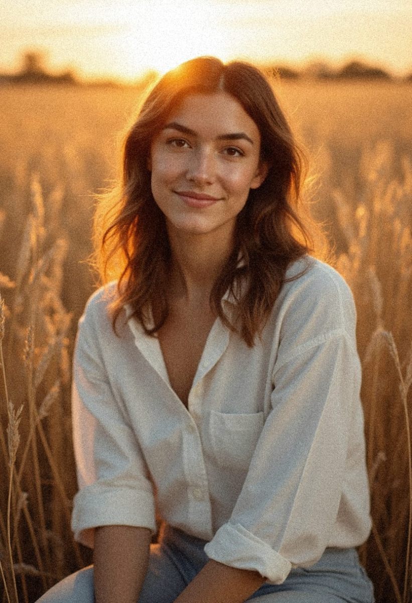 Indie Kila golden field portrait