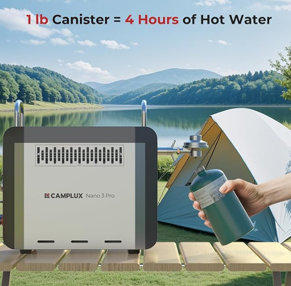 Camplux Nano 3 Review: Battery-Powered Portable Water Heater