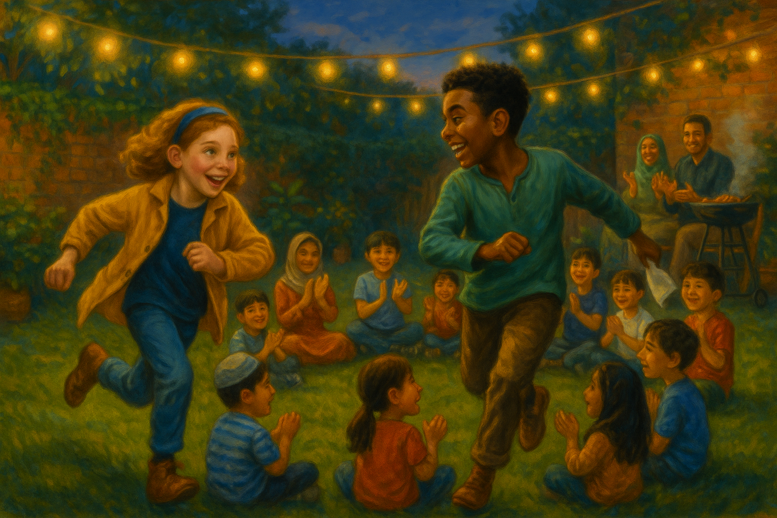 Rose celebrating with new friends