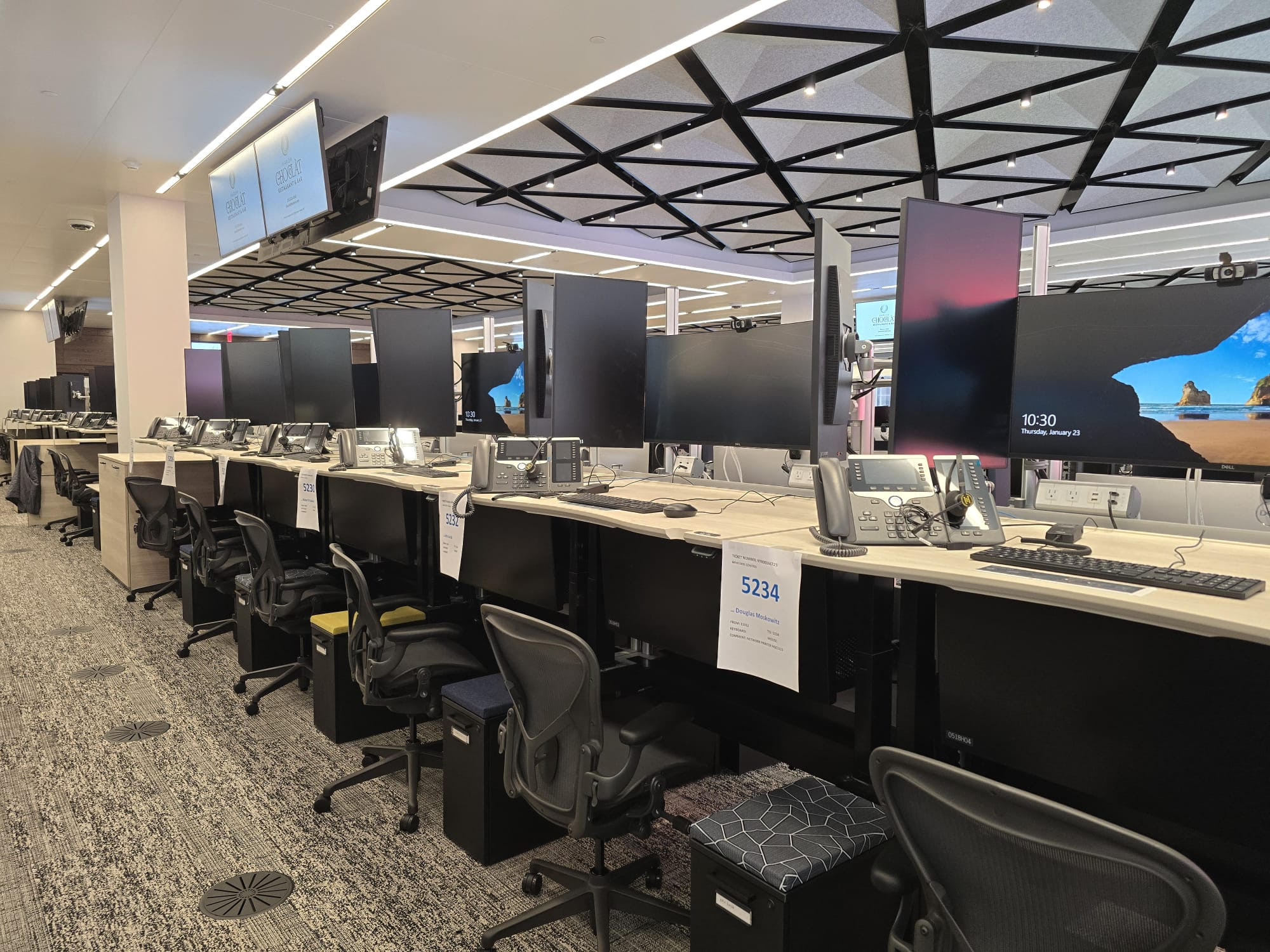 Clean under-desk cable management Clean under-desk cable management