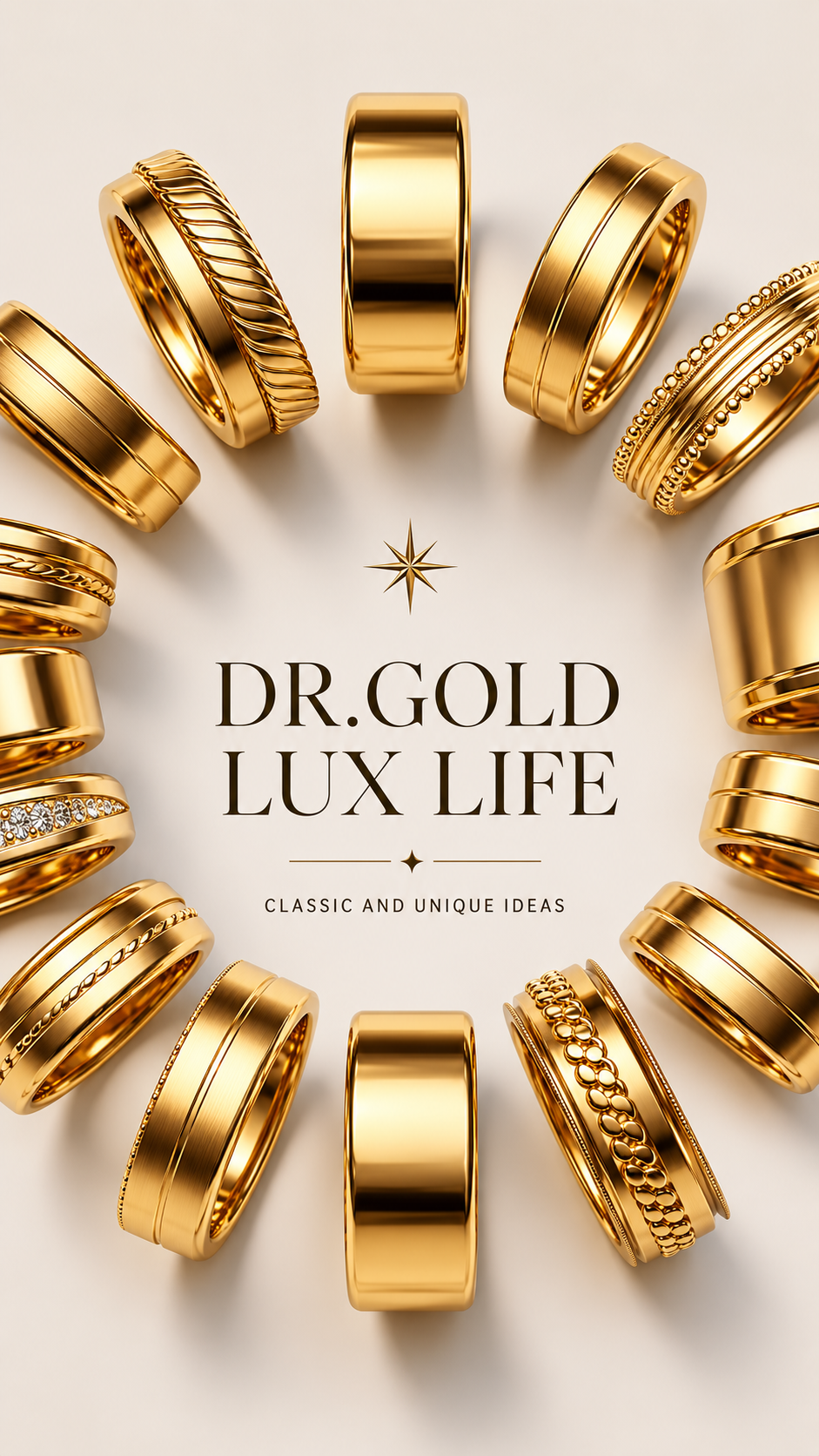 Luxury gold jewelry editorial photography