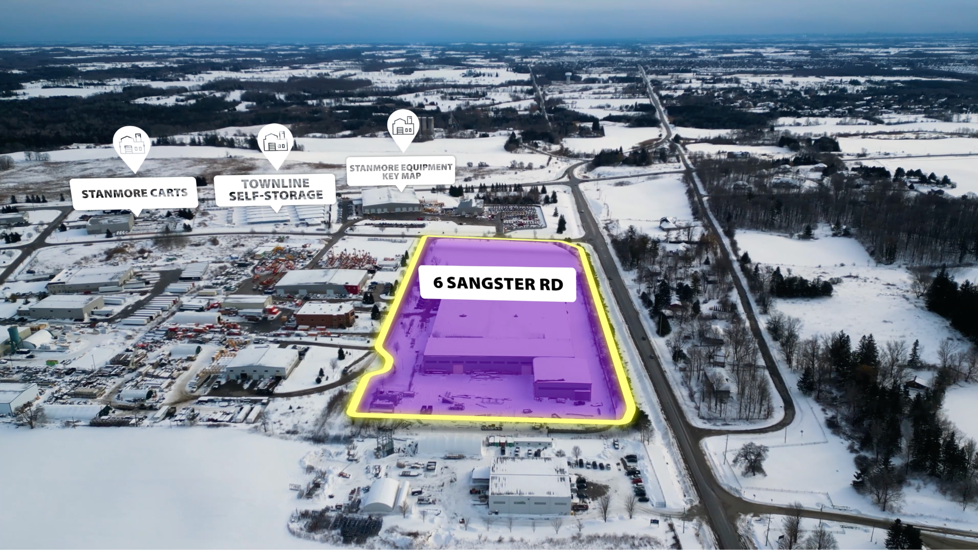 Aerial warehouse industrial commercial