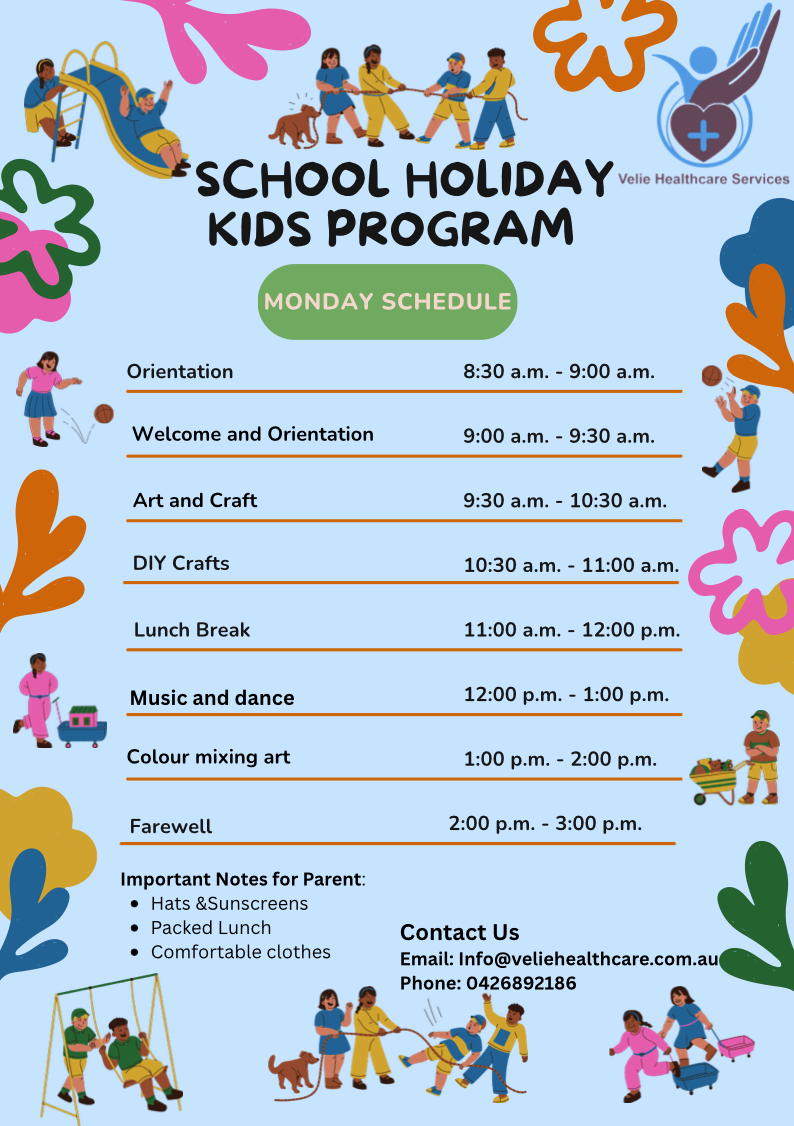 School Holiday Kids Program Poster