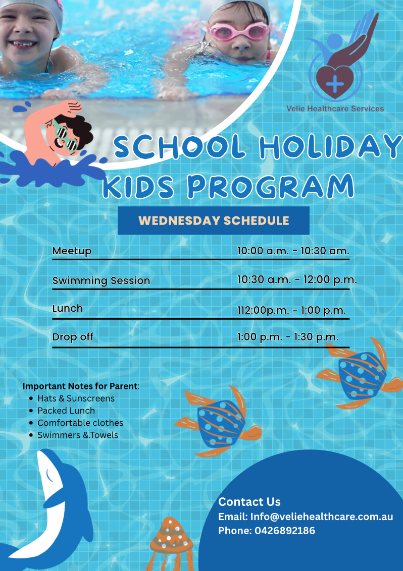 School Holiday Kids Program Additional Schedule