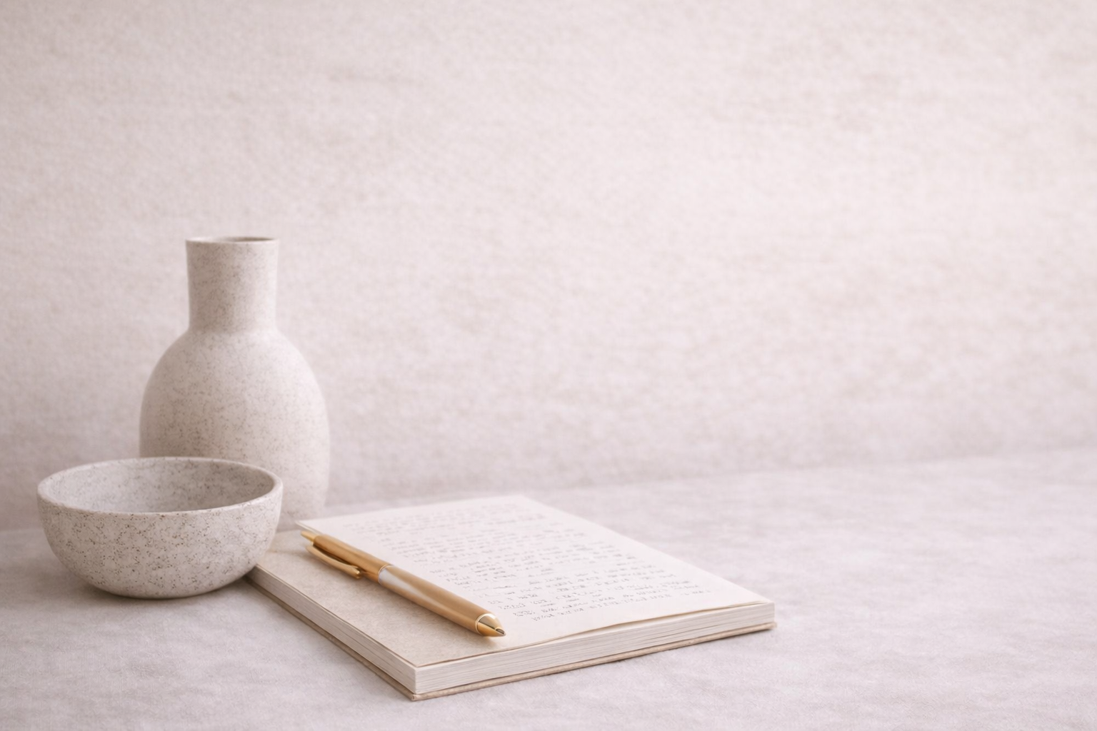 A place to think more clearly — minimal, warm, artistic