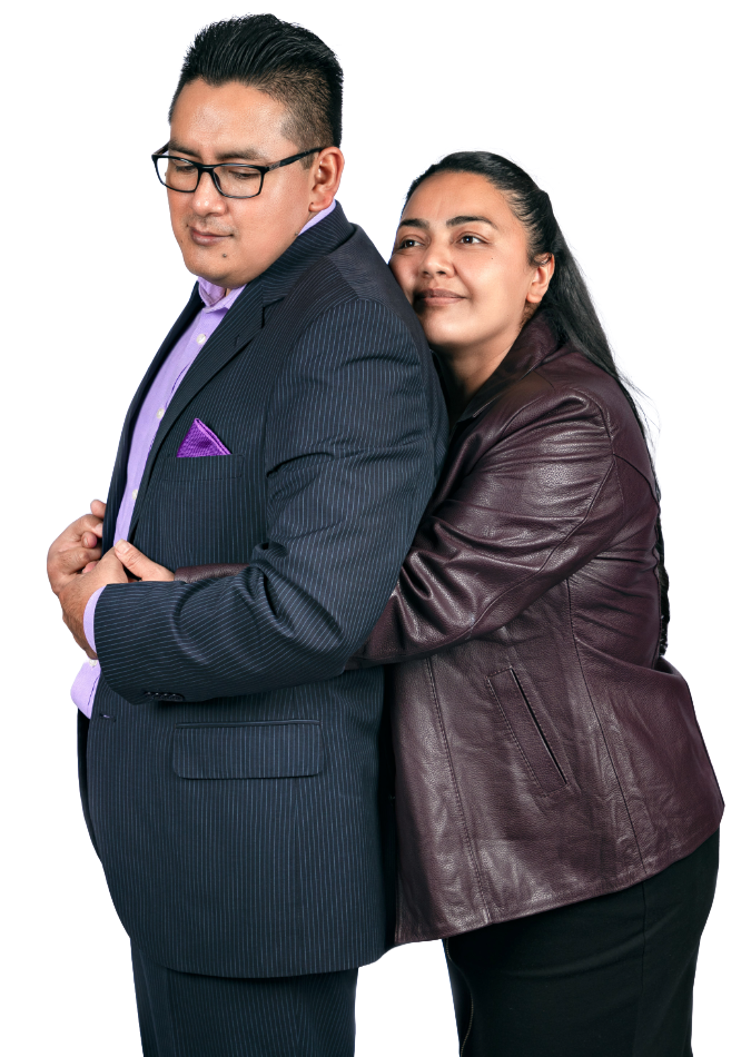 Christian Chicaiza y su esposa