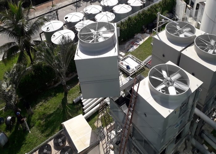 EVAPCO global: fábrica e instalações industriais da maior fabricante mundial de equipamentos de resfriamento evaporativo, presente em mais de 100 países