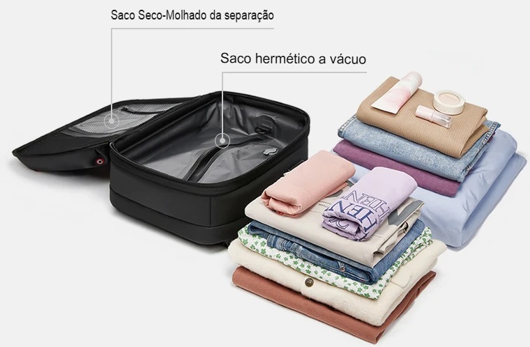 Abra a Bagtron e organize suas roupas