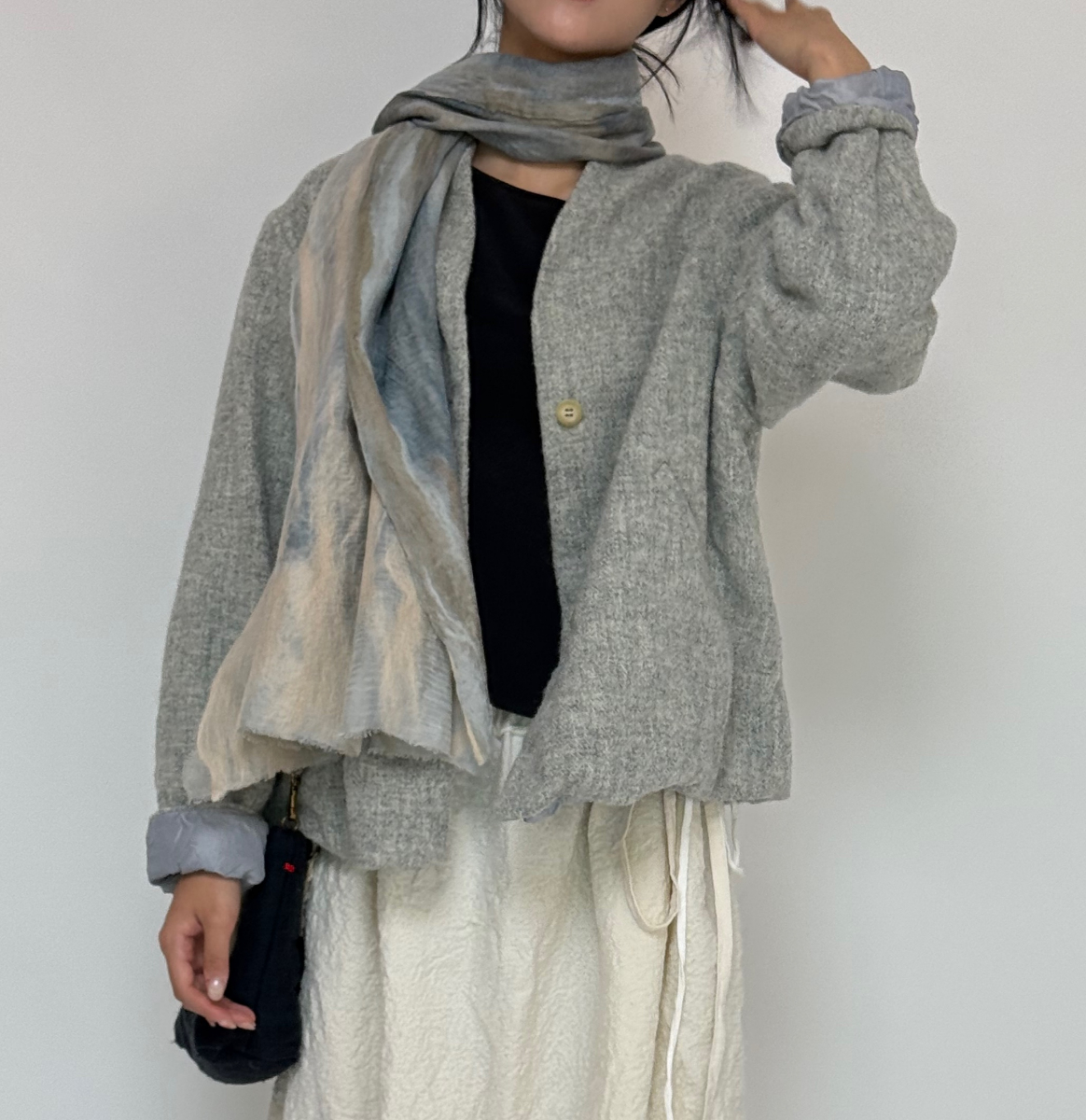 Chez Vidalenc 해리스 트위드 미니 코트