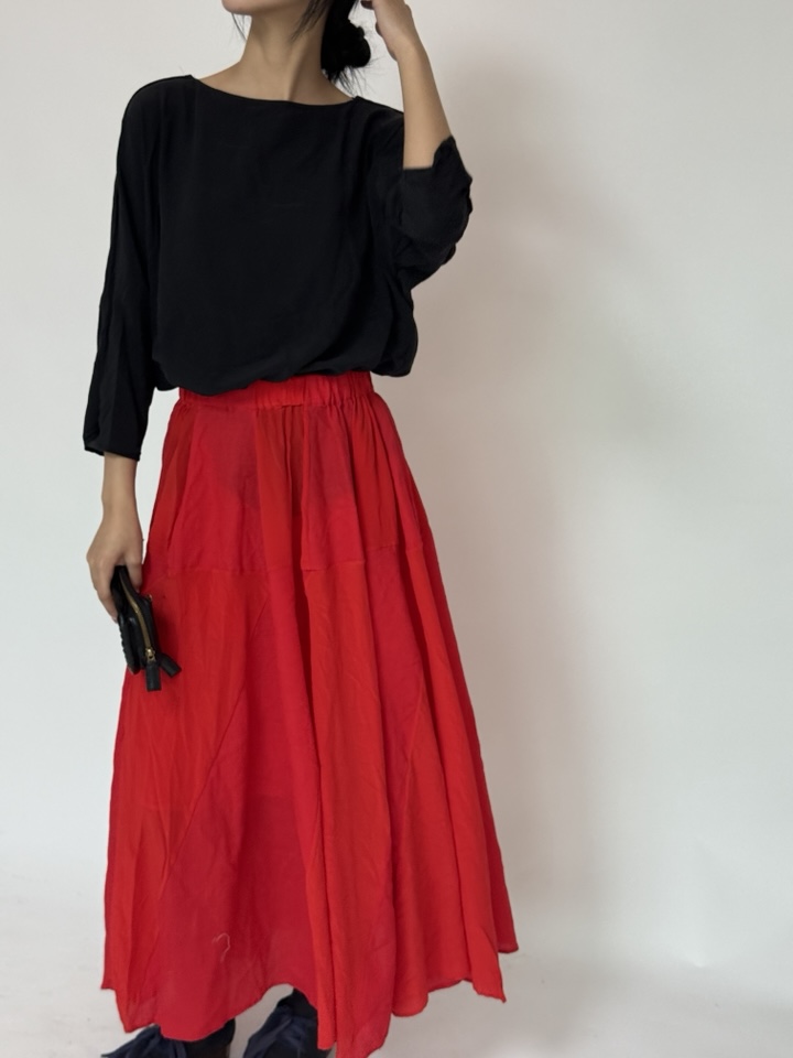 Risa Nakamura 패치워크 서큘러 스커트