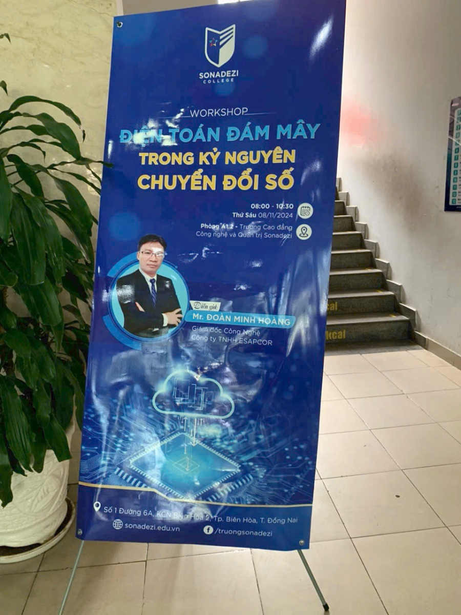 Workshop "Điện Toán Đám Mây Trong Kỷ Nguyên Chuyển Đổi Số" tại Sonadezi College
