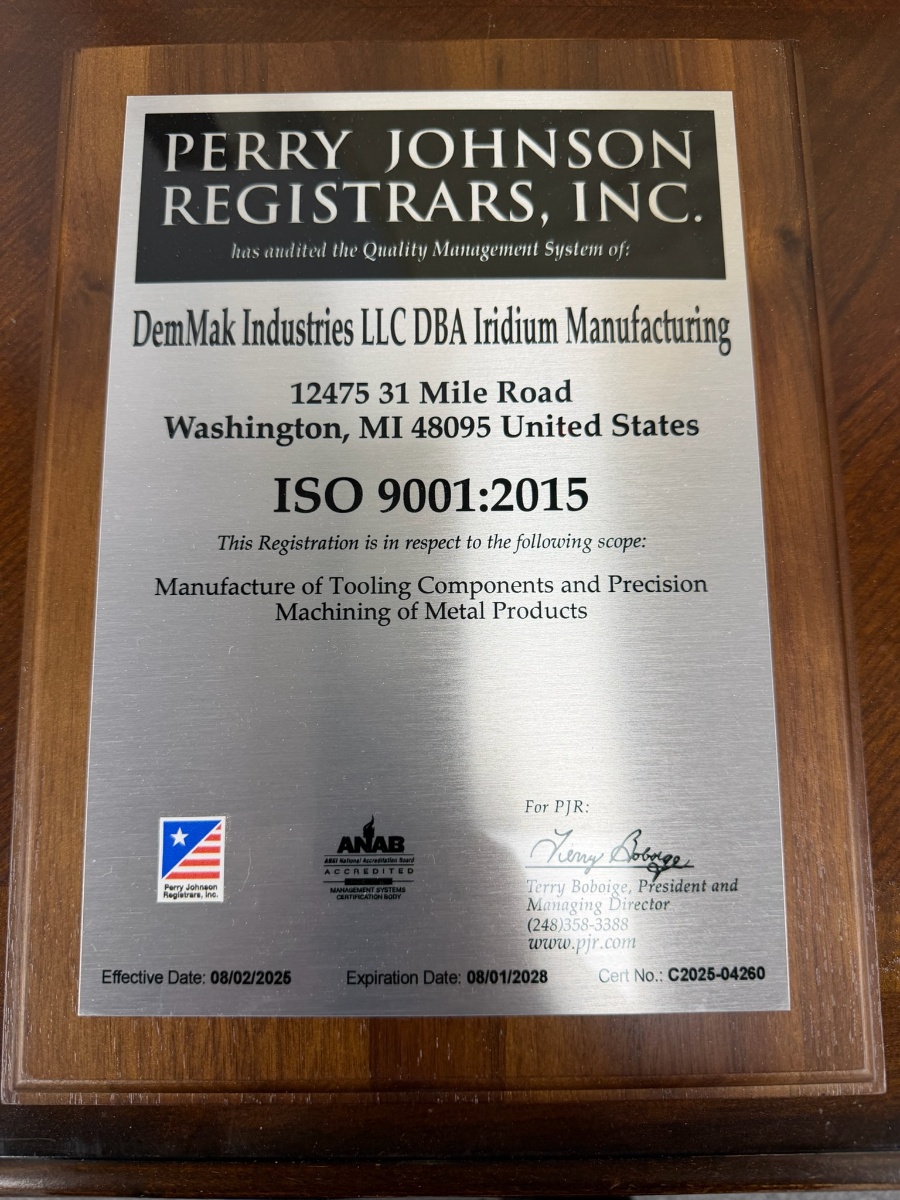 ISO 9001:2015 Certificate - Perry Johnson Registrars