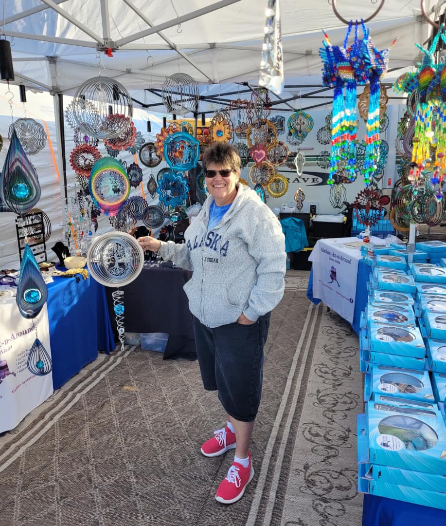 Ruth with wind spinners
