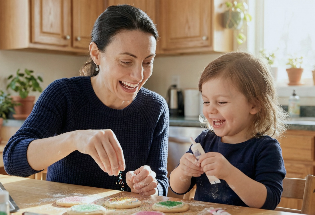 A calm family kitchen