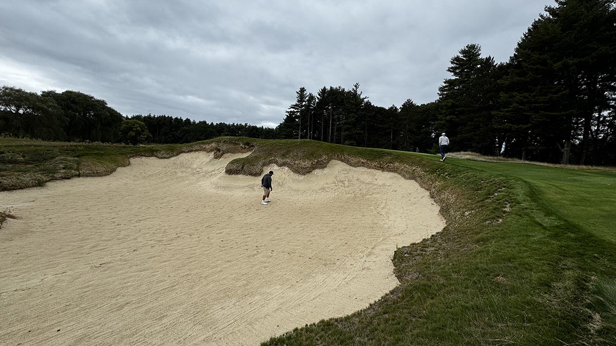 The Par 3 16th hole at The Pines in September 2024