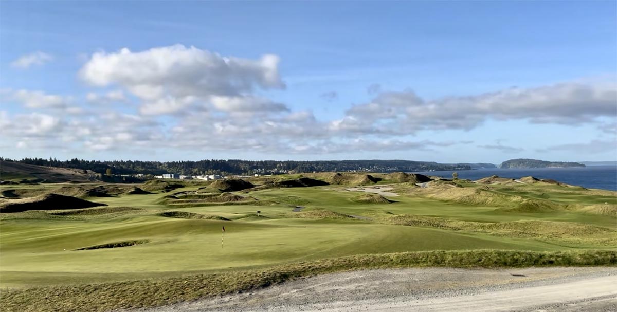 Private golf group teeing off at an exclusive bucket list course — Bucket List Golf buddies trips and private events