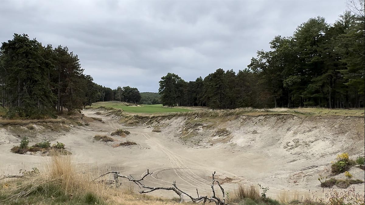Sand quarry and elevation changes at The Pines