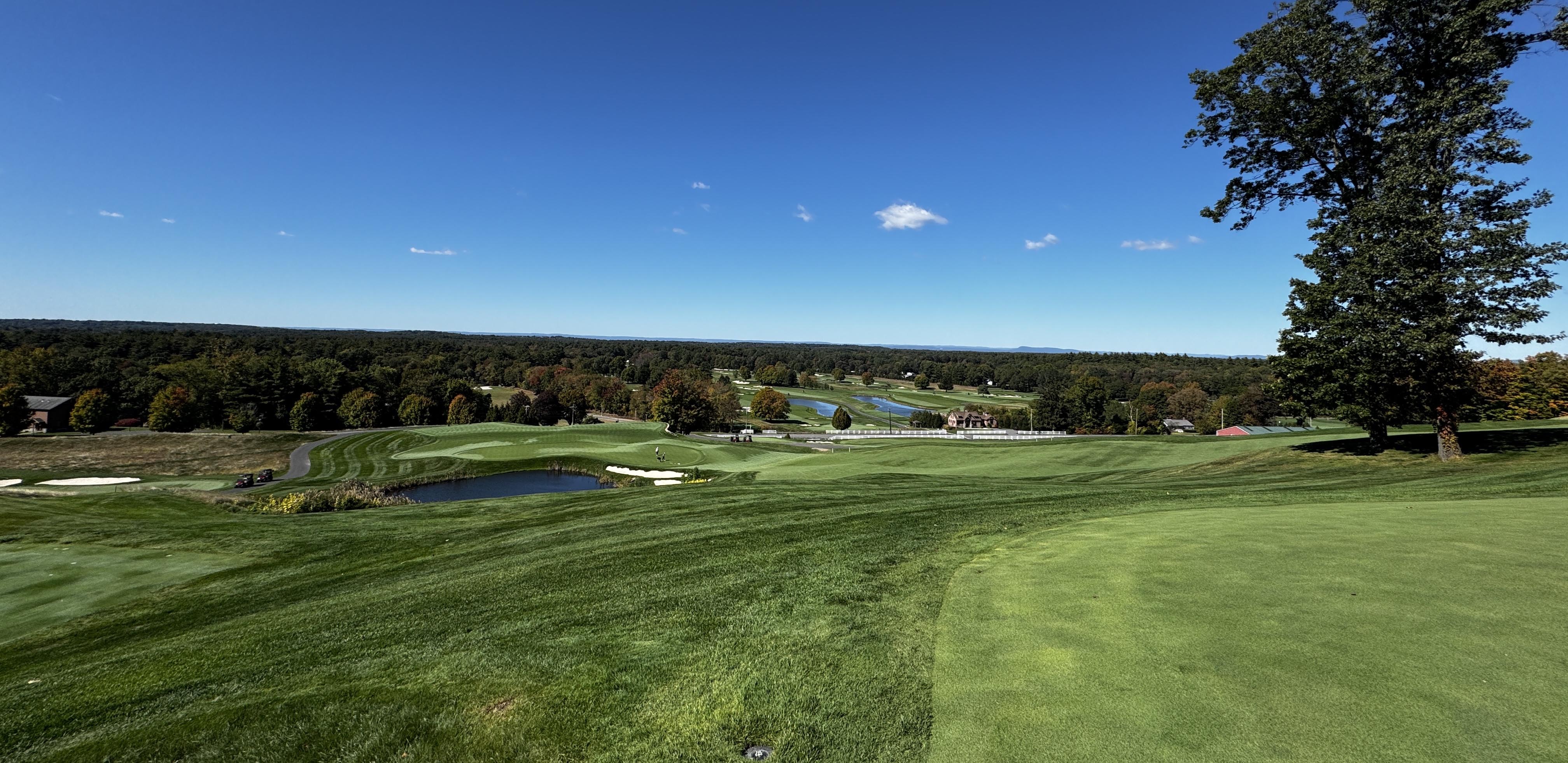 Inside GreatHorse clubhouse with panoramic views