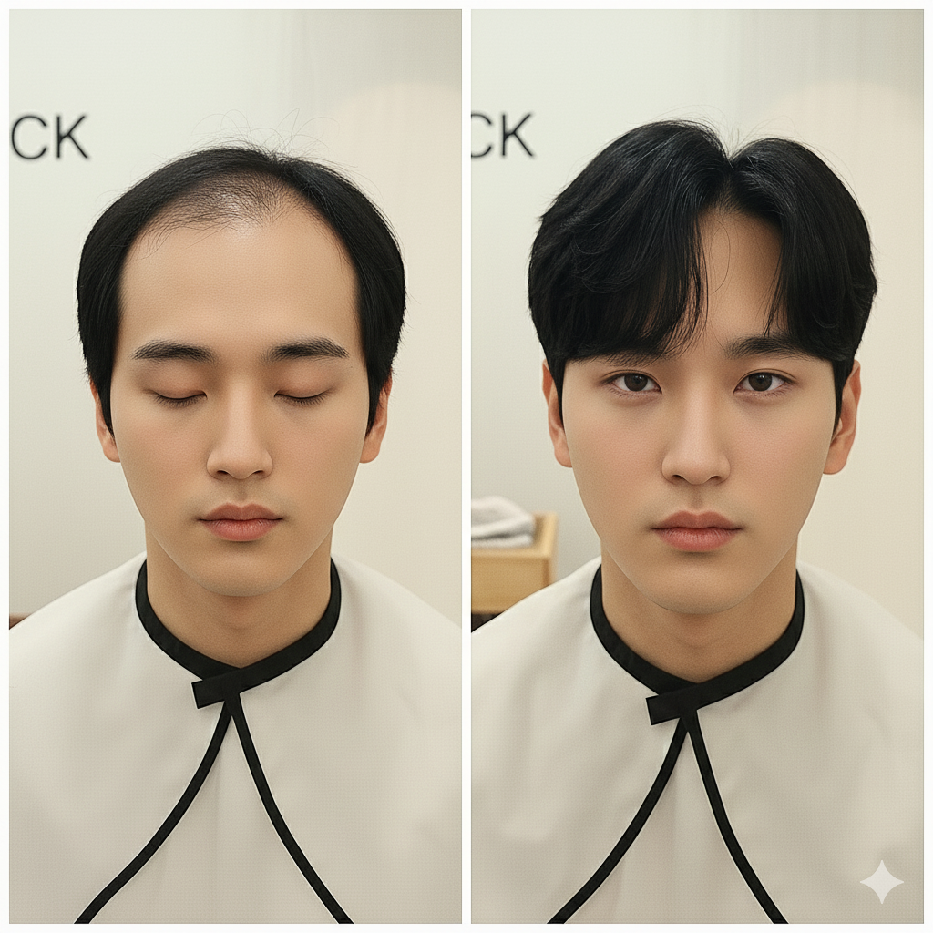 모던 가르마 스타일