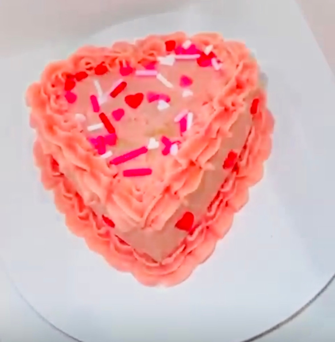 Heart Shaped Valentine's Day Cake