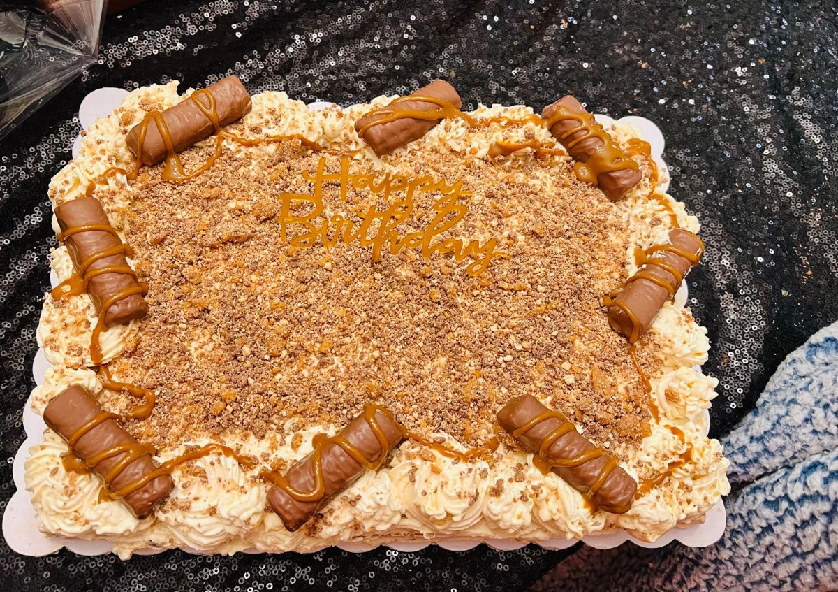 Twix Half Sheet Cake