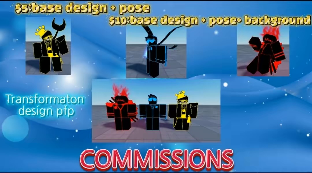 JaysLegend Commission Examples - Base Design, Pose, Background, and Transformation PFP samples