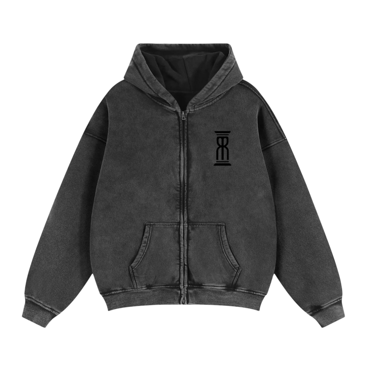 Motive Eight Zip-Through Boxy Hoodie